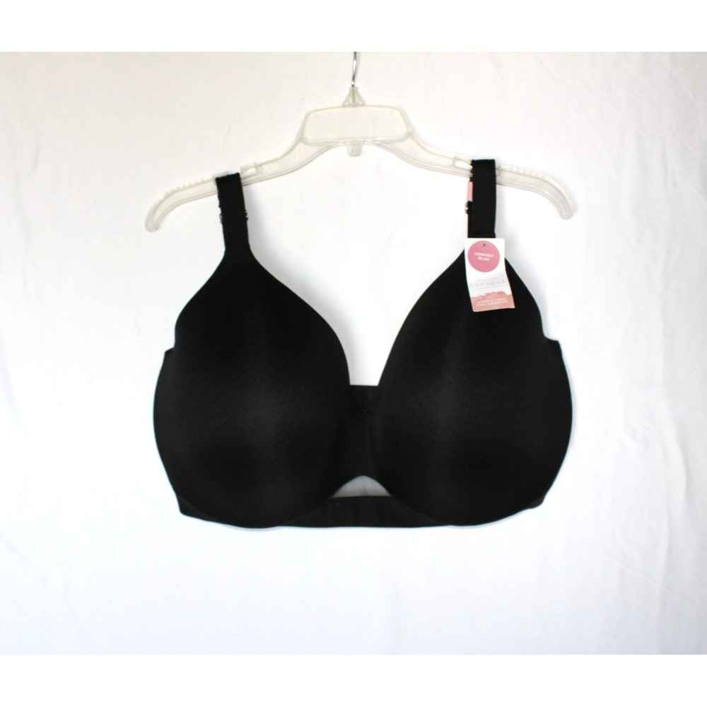 Cacique The Modern Collection Lightly Lined Full Coverage Bra Size 38J Black NWT
